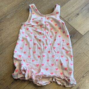 Zara Pink Heart Patterned shorts Romper